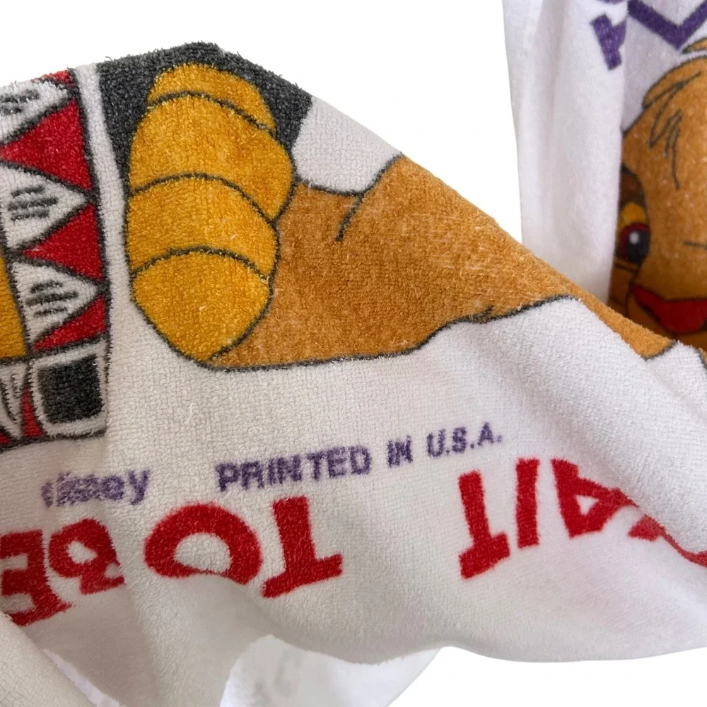VTG 90s Disney The Lion King Simba Beach Towel Franco All Cotton Kid core Retro